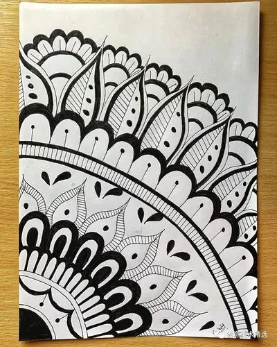 《涂乐美术·北京总部》黑白装饰画创作必备——20张漂亮的母版纹样