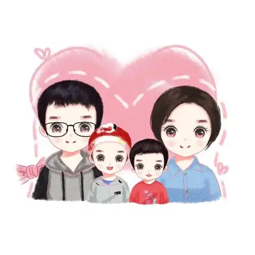 家庭幸福头像,一家三口,四口图片,总有你喜欢的风格