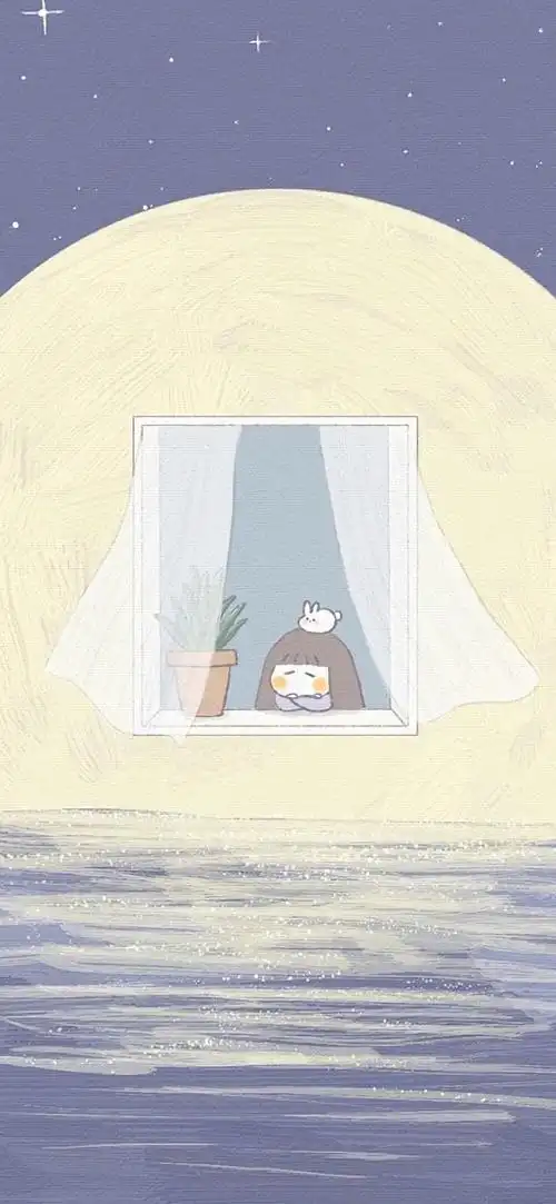 手机可爱小清新卡通壁纸聊天背景