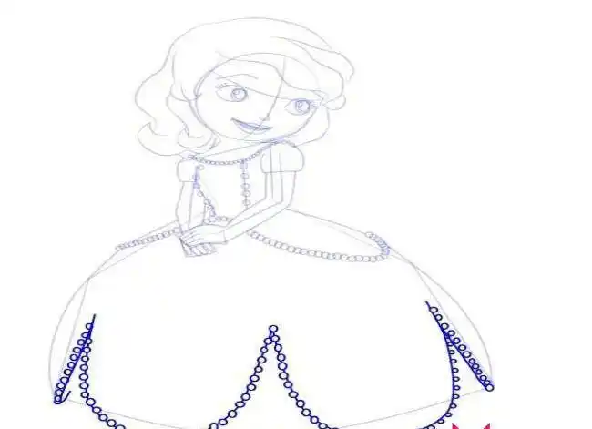 一步一步教我画苏菲亚,美丽的索菲亚公主简笔画教程