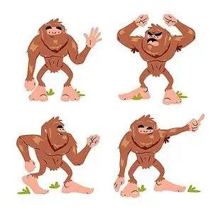 卡通大脚野人字符集