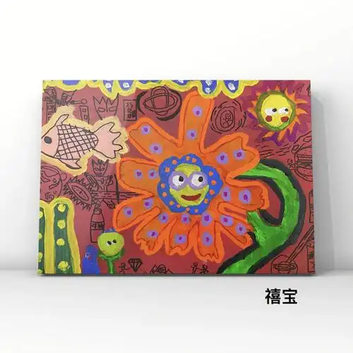 儿童创意画草间弥生