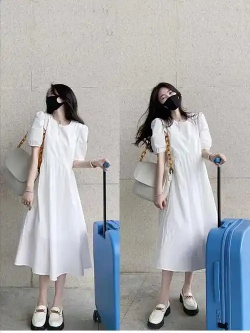 夏天白色连衣裙搭配什么颜色鞋子好看