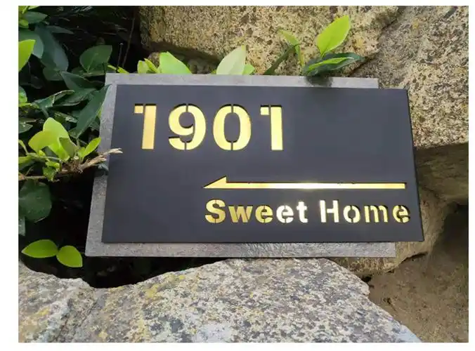 瑞蓓思门牌号定制个性创意牌子家用极简挂牌别墅门牌镂空牌民宿酒店