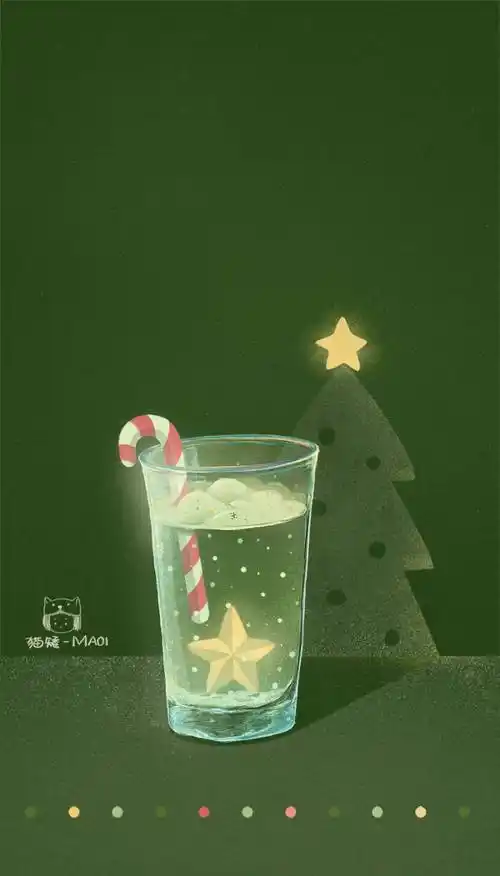 绿色圣诞节治愈系