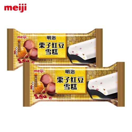 明治栗子红豆雪糕冷饮冰激凌夏日热销夹心冰淇淋冰淇淋