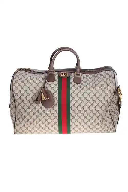 gucci ophidia gg中号旅行包 - 棕色