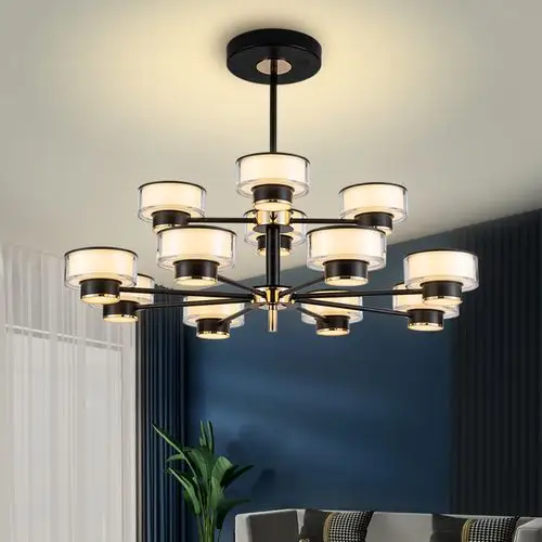 雷士照明伯克丽现代简约轻奢客厅餐厅吊灯 大气高档组合套餐灯具