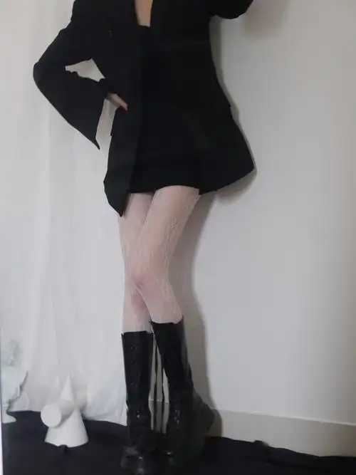 丝袜蕾丝陆甜茶日系lolita复古软妹连裤袜白色网纱中筒袜