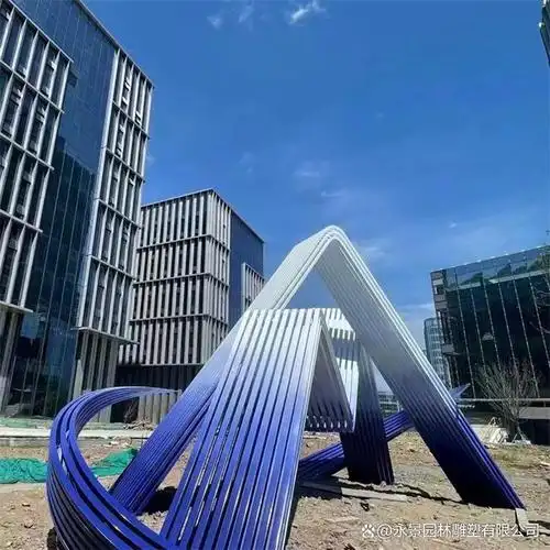 广场不锈钢雕塑 造型优美,寓意深远