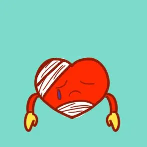 受伤的心简笔画教程 疫情图片大全带颜色