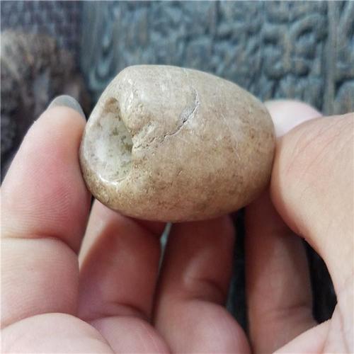 荣宝斋鉴定特价红山文化玉管珠勒子23.8*39鸡骨白包老高古玉老玉