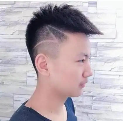 寸头刻痕发型图片