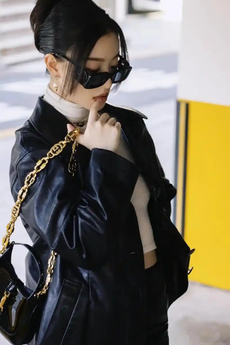 倪妮gucci2024春夏韩国秀街拍