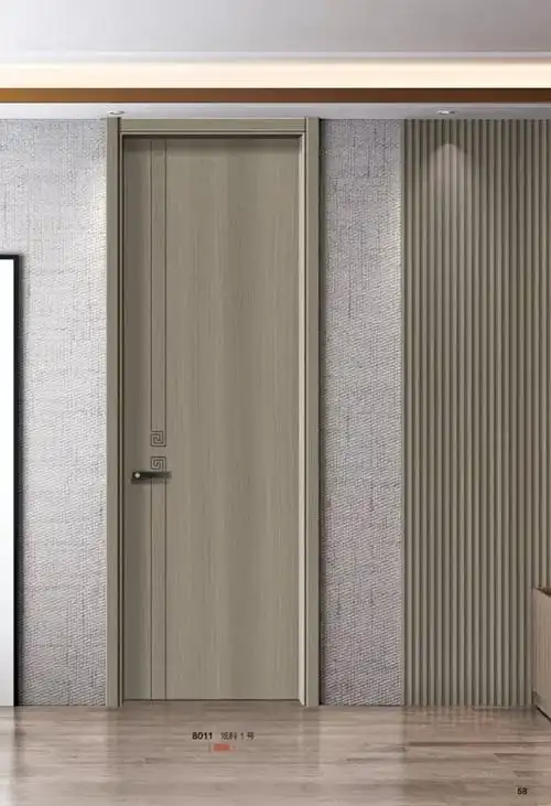 卧室碳晶木门碳晶实木门卧室门室内门免漆门书房门新中式回纹精雕系列