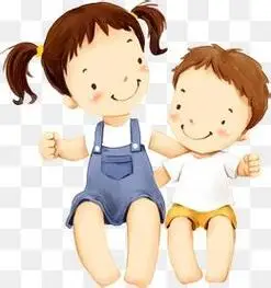 姐弟一起玩耍一起长大文案