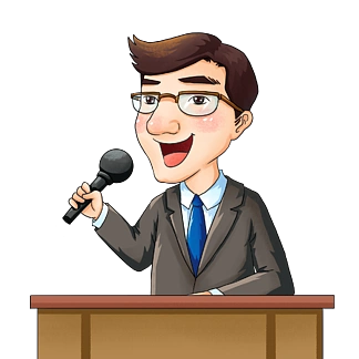 动漫夸张风格演讲人物原创卡通人物素材