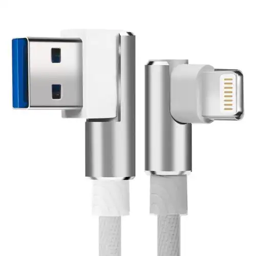 iphone6s双弯头数据线8plus游戏苹果xsmax吃鸡专用sp平果6充电器