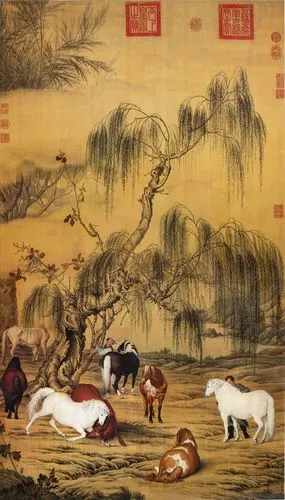 清 郎世宁 八骏图