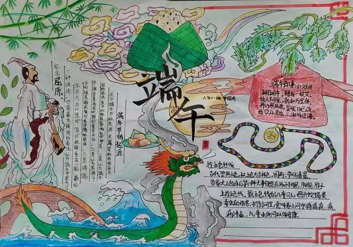 端午节手抄报六年级