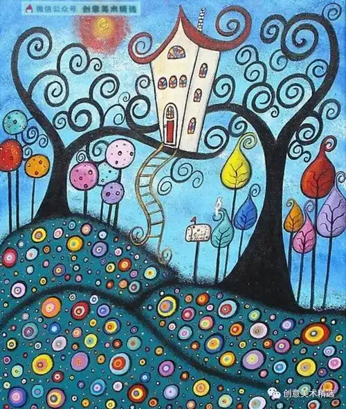 今天创意老师为大家分享的是一组漂亮的色彩装饰画,期待能为大家的