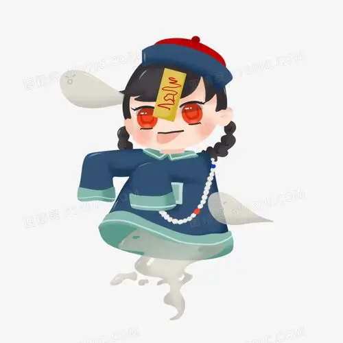 卡通可爱僵尸女孩形象元素