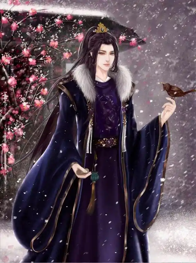 古风动漫背景图,长发帅哥自带高颜值,气质各异有型有款