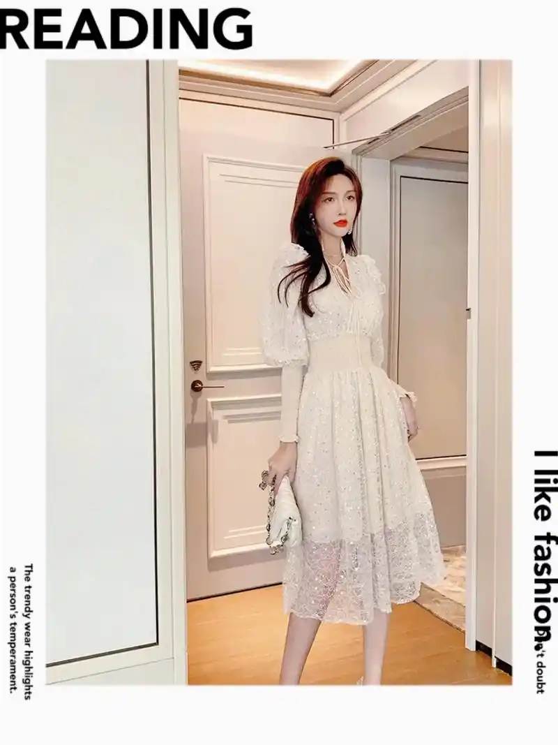 每个小仙女衣柜必备的气质超仙网纱连衣裙 - 抖音