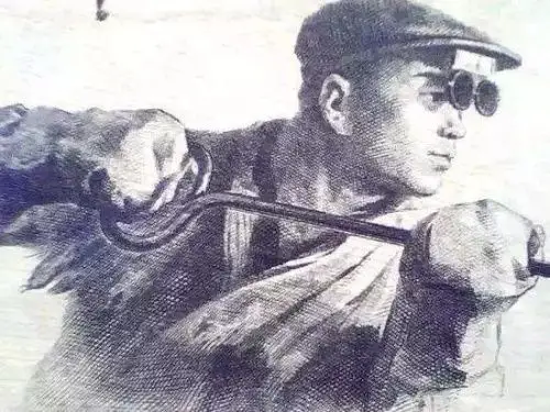 "炼钢工人"素描(图片来源互联网)