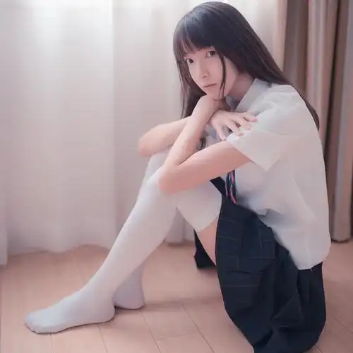 日系可爱白丝袜女萝莉过膝袜长腿丝袜到大腿根高筒性感少女学生