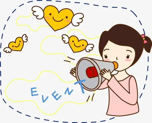 拿着话筒喊话的女孩