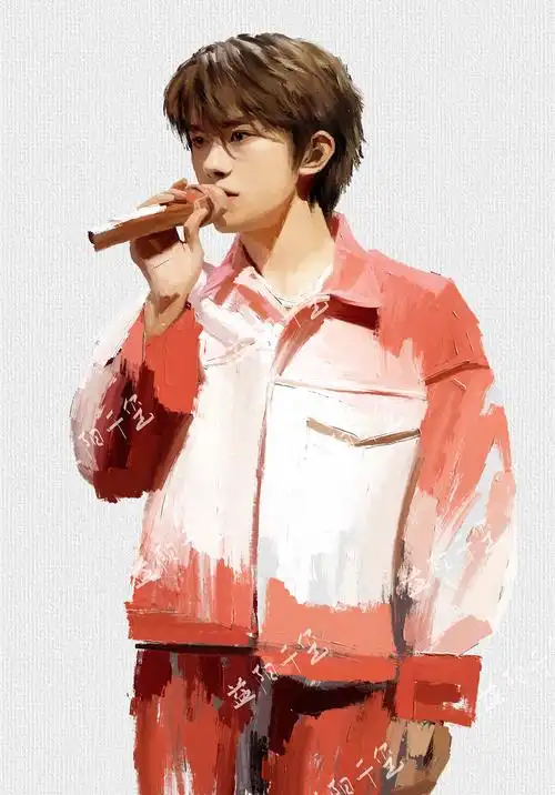 油画板绘易烊千玺