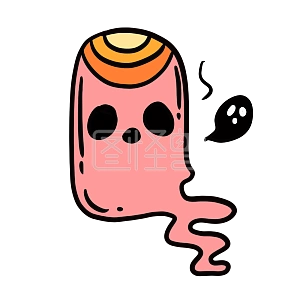 图怪兽原创元素卡通风中元节表情包灵魂出窍插画元素