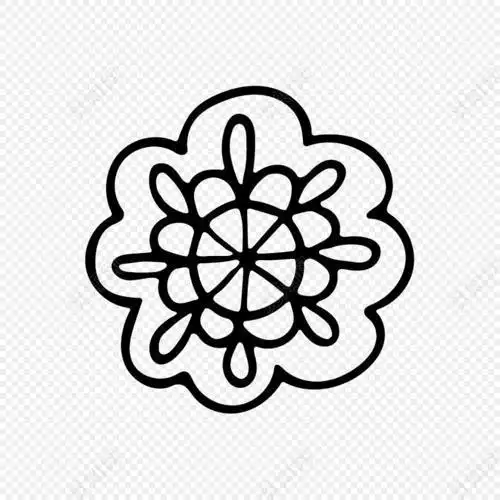 绝对对称关于花的简笔画