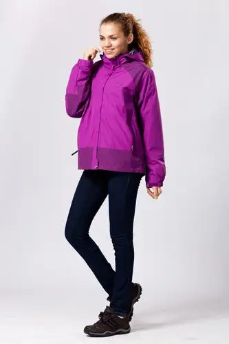 正品骆驼航线女户外冲锋衣 秋冬新款 三合一两件套抓绒内胆 y-136图片