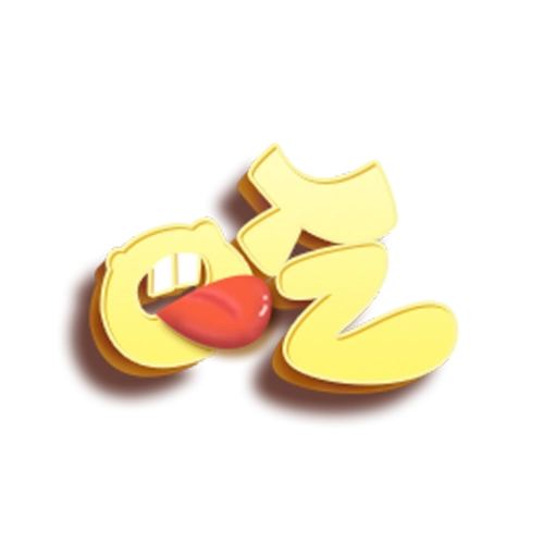 可爱设计字体吃舌头艺术字