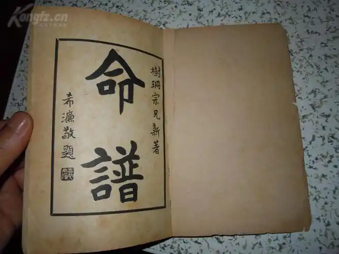 【图】民国命理书[命谱]书面是著者袁树珊毛笔手写给高吹万,样书,拍品