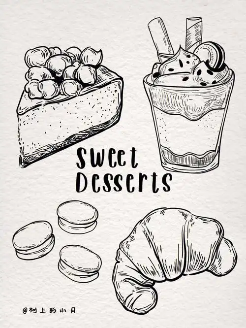 一起来画甜点吧#画个简笔画  #下午茶甜品  #控笔练习  #画画的日常