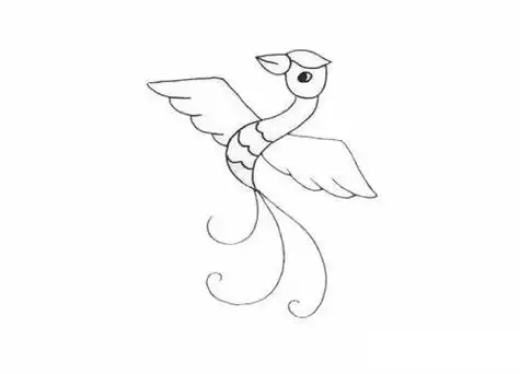 简单的凤凰简笔画步骤画法及图片大全百鸟朝凤简笔画的画法图片