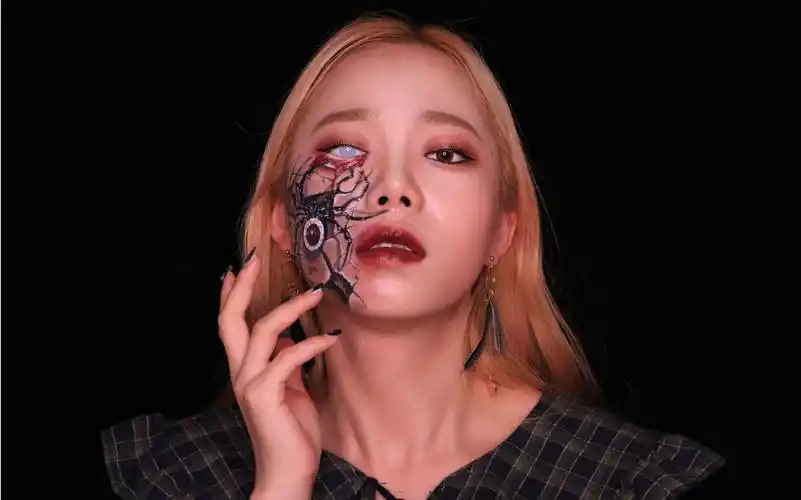 给你万圣节妆容指南!眼球蜘蛛妆get一下吧!