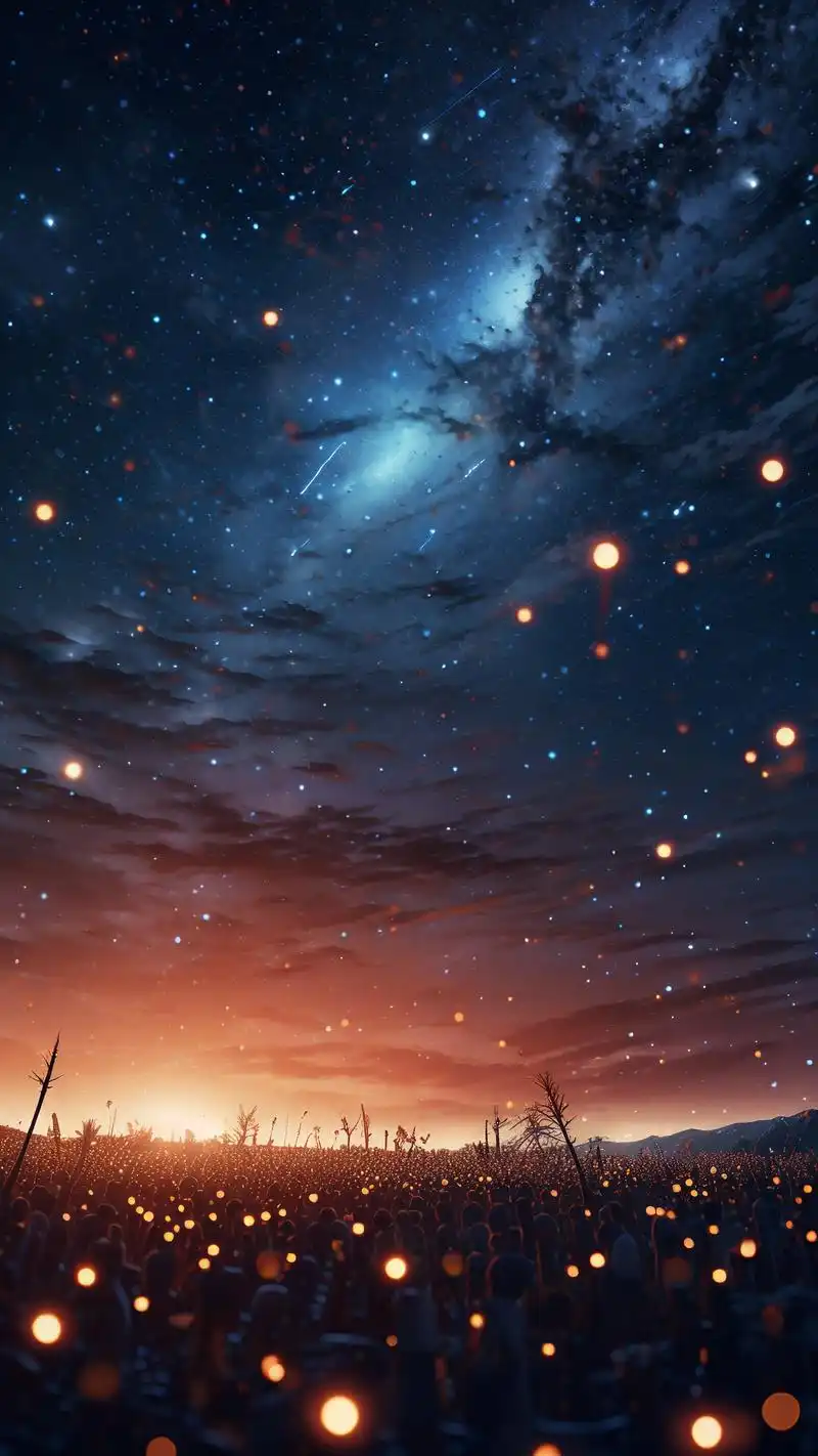 手机锁屏星空壁纸图片90梦幻星辰触手可及
