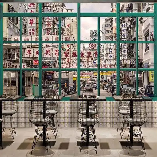 网红香港港风街景复古壁纸墙纸推荐