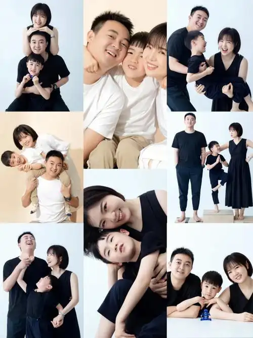 一家366口的简约肖像全家福怎么拍才好看71