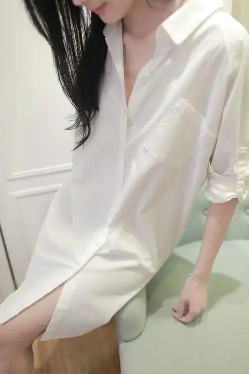 2017春季新款大码女装bf百搭宽松白衬