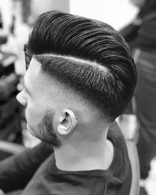 很有型的男士发型,二八分界头