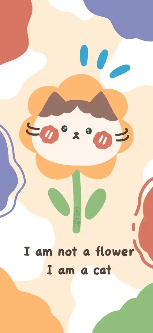 背景/小清新ins/油画插画/锁屏壁纸/可爱套图/平铺简约/励志文字/手机