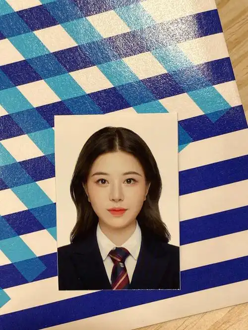 天真蓝韩系证件照 韩国签证照