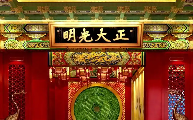 中式婚礼豪华宫宴酒店中式装修设计,高端中式宫廷宴会特色酒店装修