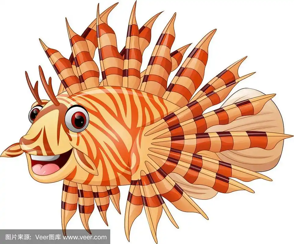 狮子鱼的卡通