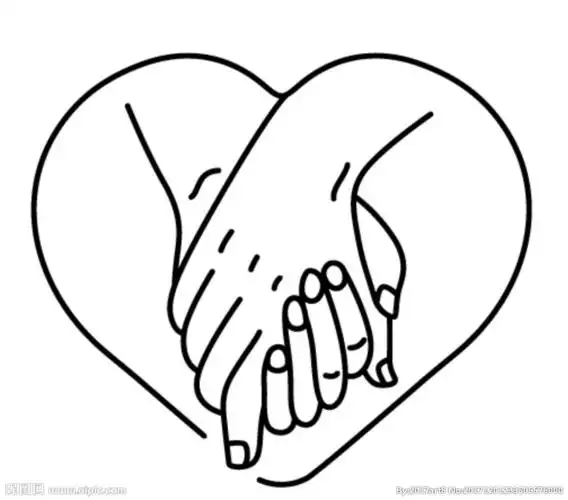 爱心手牵手设计图片